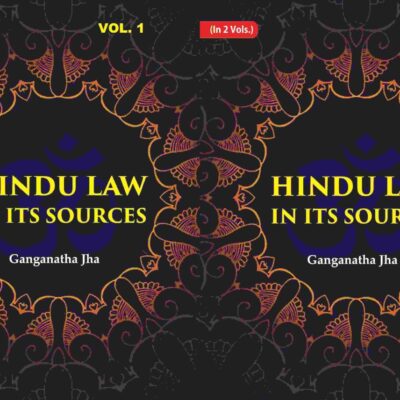 Hindu Law in its Sources 2 Vol. Set [Hardcover]