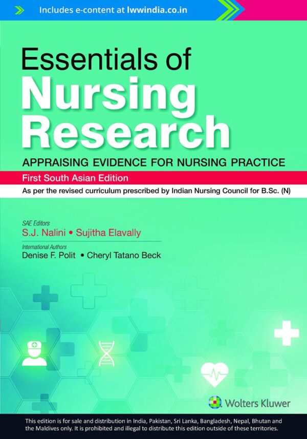 Essentials of Nursing Research Appraising Evidence for Nursing Practice South Asian Edition textbook cover