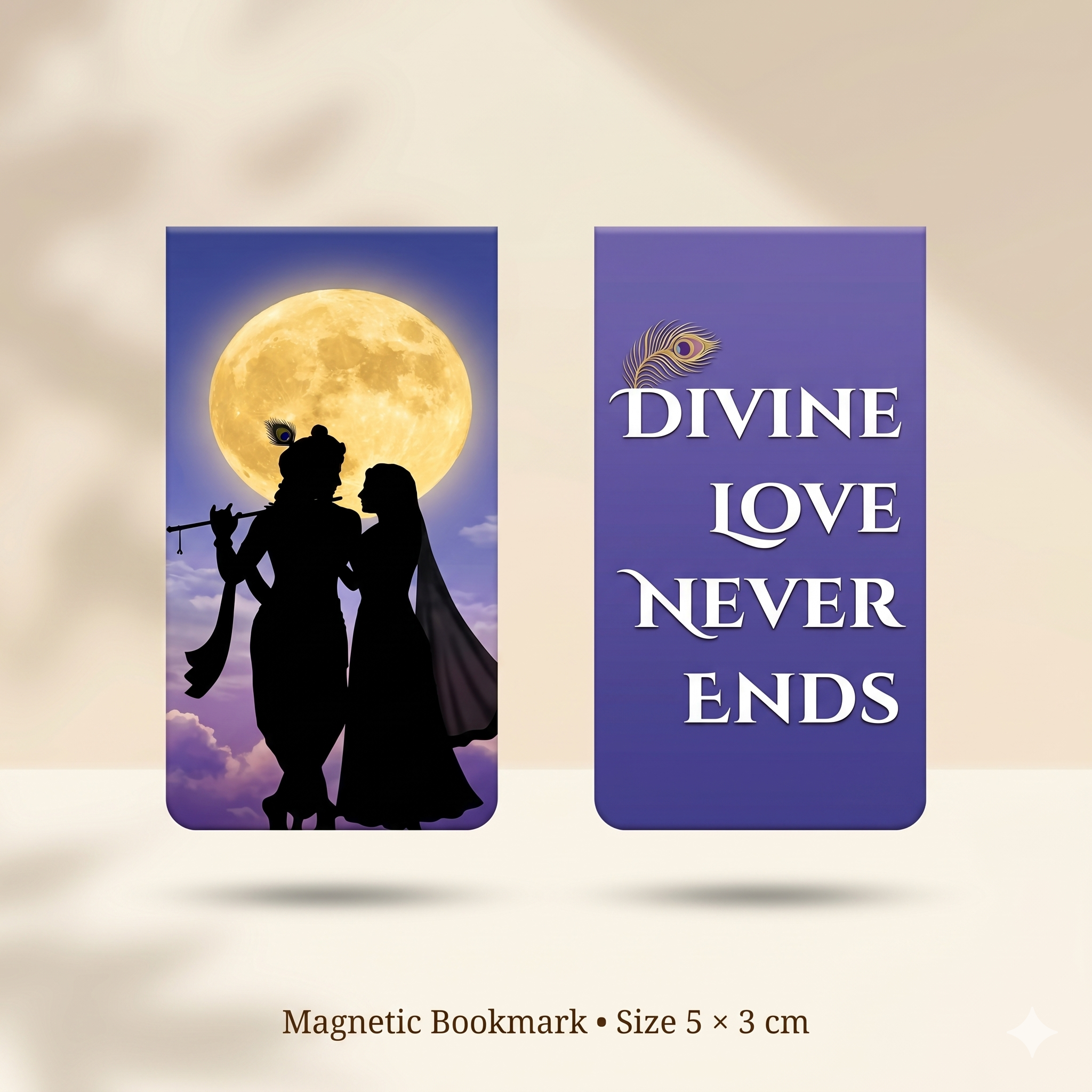 Divine Magnetic Bookmark Set of 6 – Krishna, Shiva, Hanuman | Premium Folded Magnetic Clips - Image 4
