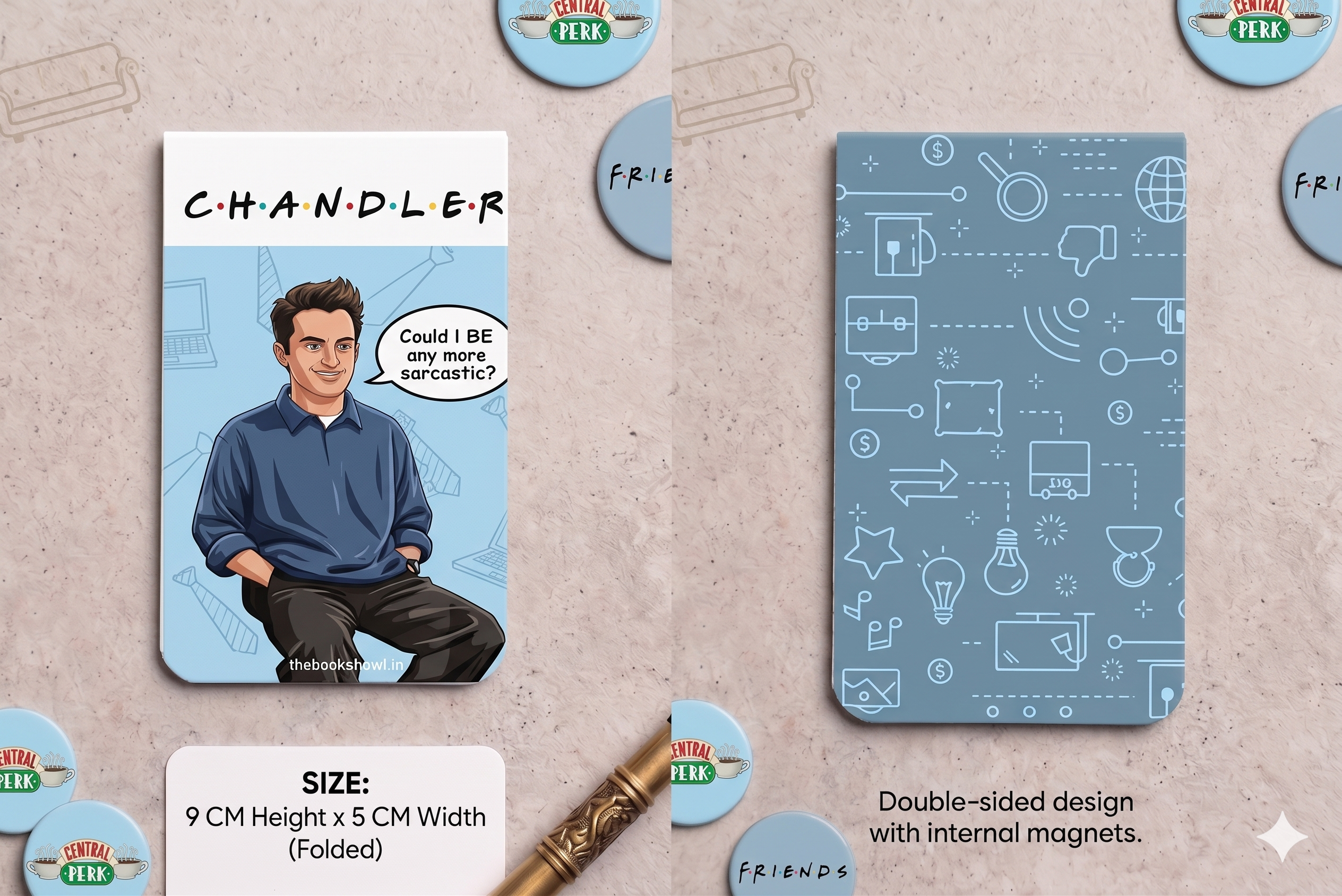 Friends-Inspired Magnetic Bookmark Set of 6 | Rachel, Monica, Joey & More - Image 4