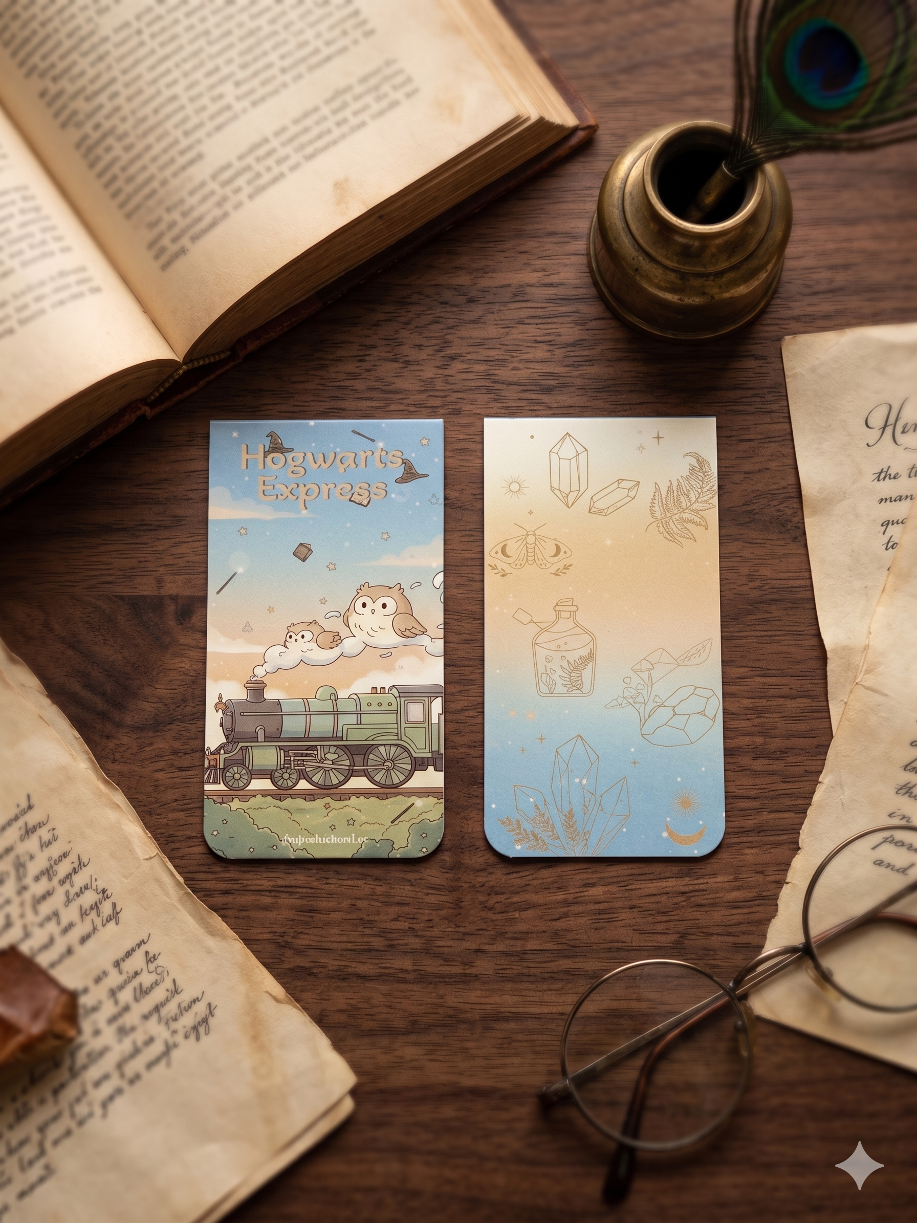 Wizard World Magnetic Bookmark Set of 6 – Harry, Hermione, Ron & Hogwarts | Premium Page Clips - Image 4