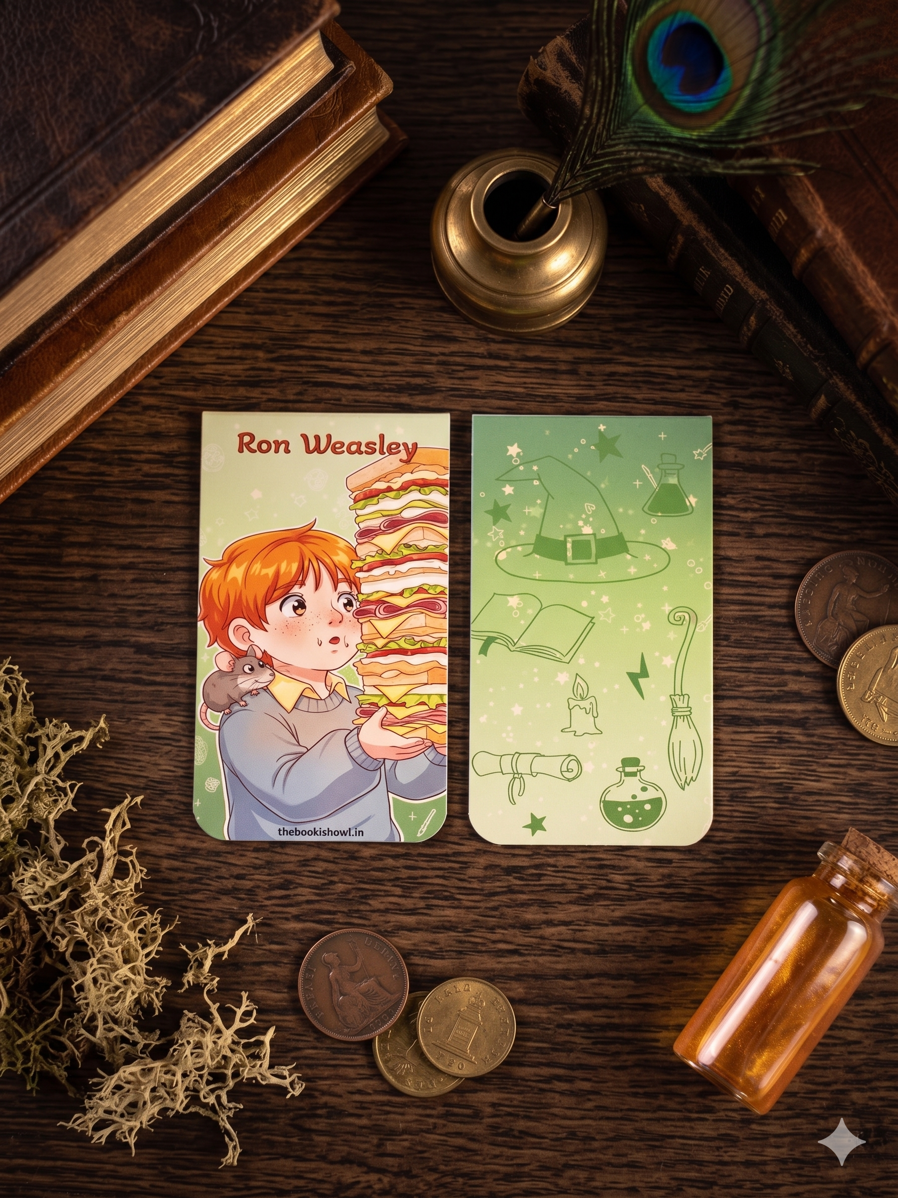 Wizard World Magnetic Bookmark Set of 6 – Harry, Hermione, Ron & Hogwarts | Premium Page Clips - Image 5