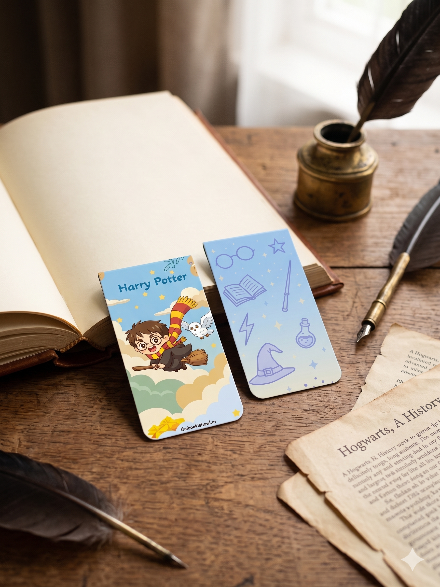 Wizard World Magnetic Bookmark Set of 6 – Harry, Hermione, Ron & Hogwarts | Premium Page Clips - Image 6