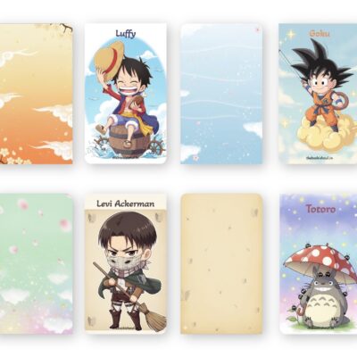 Anime-Inspired Magnetic Bookmark Set of 6 – Naruto, Luffy, Goku, Levi & More | Premium Page Clips