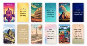 Wanderlust Magnetic Bookmark Set