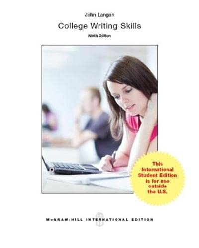 College Writing Skills (Int'l Ed) (Asia Higher Education Humanities and Social Sciences English)