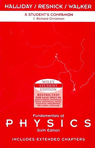 FUNDAMENTAL OF PHYSICS STUDENTS COMPANION 6ED (PB 2001)