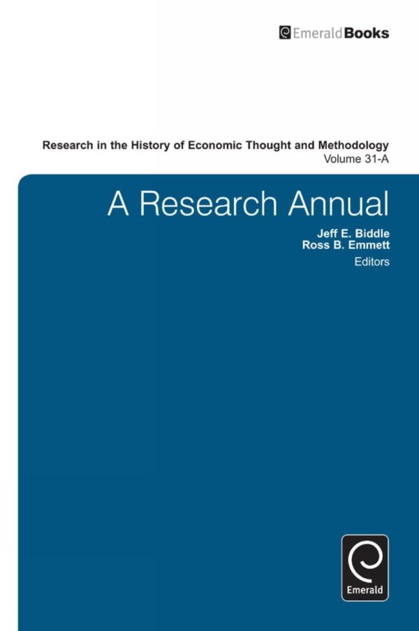 Research in the History of Economic Thought and Methodology: A Research Annual: 31