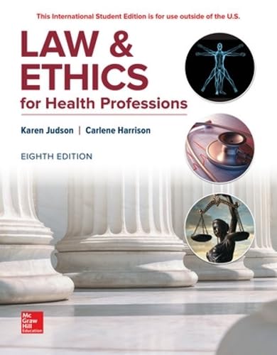 ISE Law & Ethics for Health Professions (ISE HED P.S. HEALTH OCCUPATIONS)