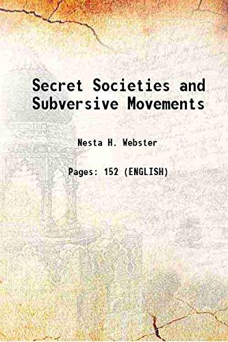 Secret Societies and Subversive Movements (1924)