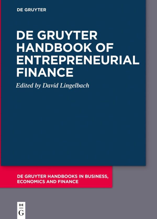 De Gruyter Handbook of Entrepreneurial Finance (Issn)