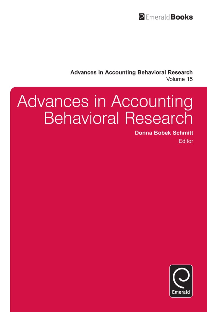 Advances in Accounting Behavioral Research: 15