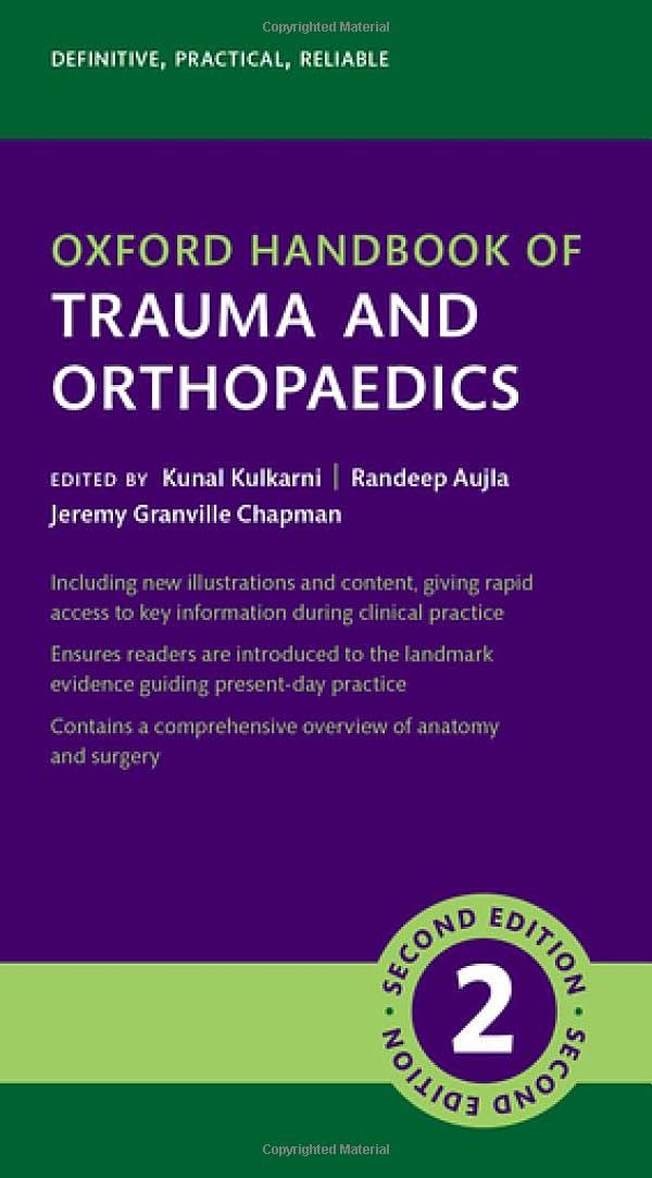 OXFORD HANDBOOK OF TRAUMA AND ORTHOPAEDICS 2E XE