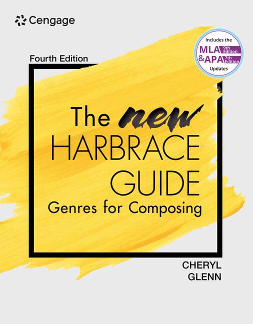 The New Harbrace Guide: Genres for Composing: Includes the APA 7th Edition Updates (Mindtap Course List)