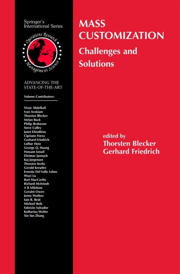 MASS CUSTOMIZATION: CHALLENGES AND SOLUTIONS (HB)