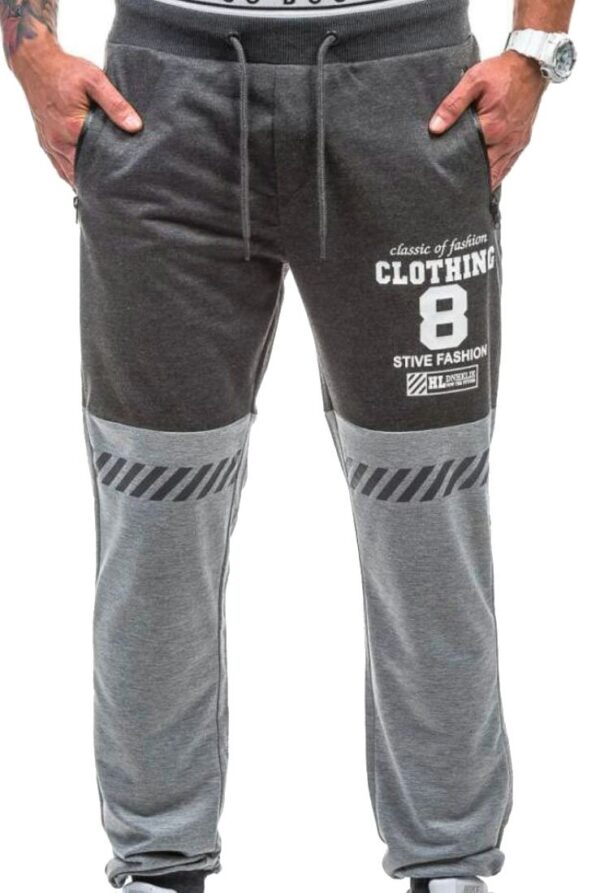 XiaoTianXin-men clothes XTX Men's Outdoor Drawstring Letter Workout Training Sweatpant Jogger Pants Dark Grey US XS