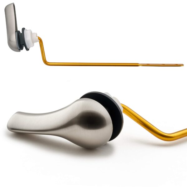 Qualihome Toilet Handle Replacement (Brushed Nickel, Side Mount)