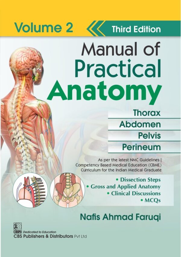 MANUAL OF PRACTICAL ANATOMY 3ED VOL 2 THORAX ABDOMEN PELVIS PERINEUM (PB 2026)
