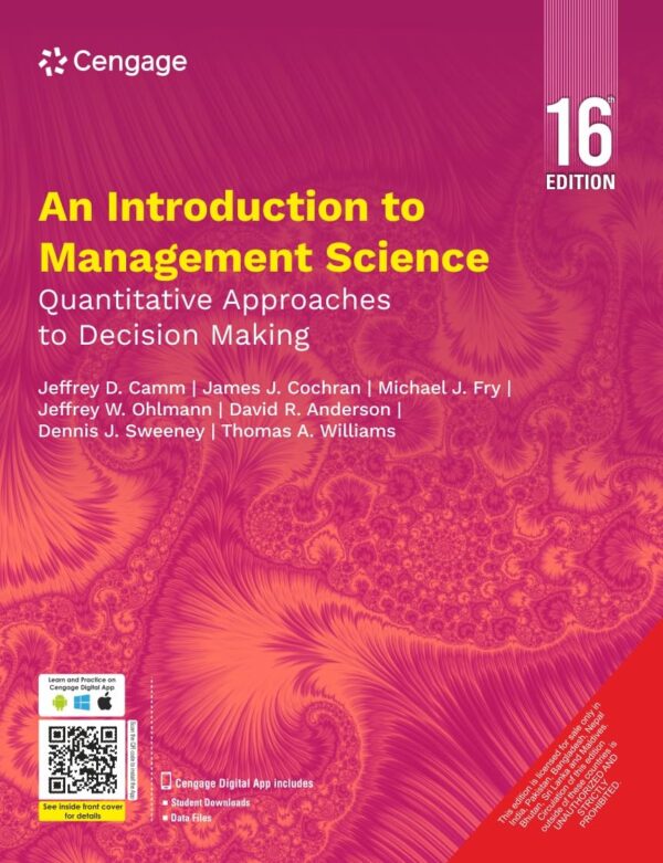 An Introduction to Management Science, 16th Edition