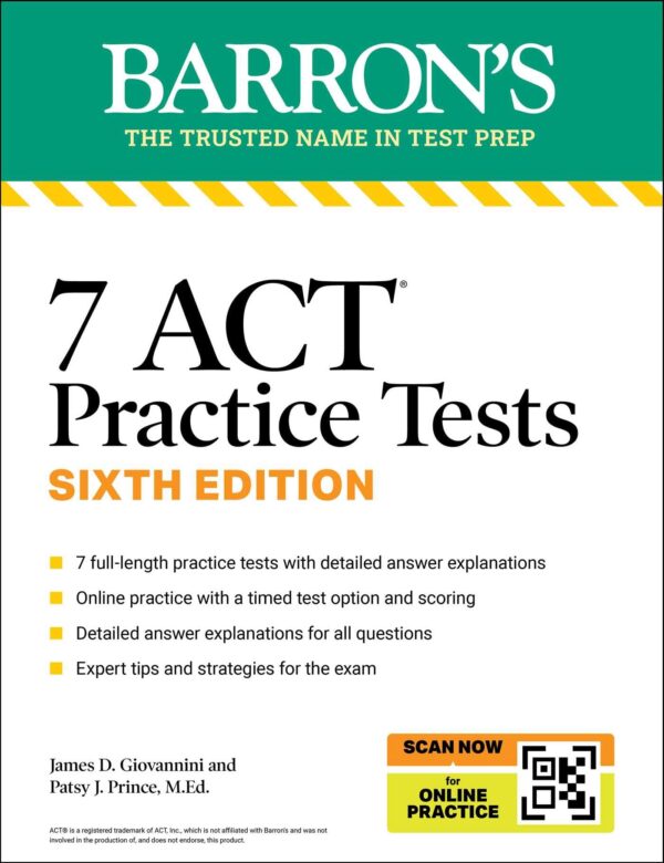 7 ACT PRACTICE TESTS, SIXTH EDITION + ONLINE PRACTICE (Barron's ACT Practice Tests)