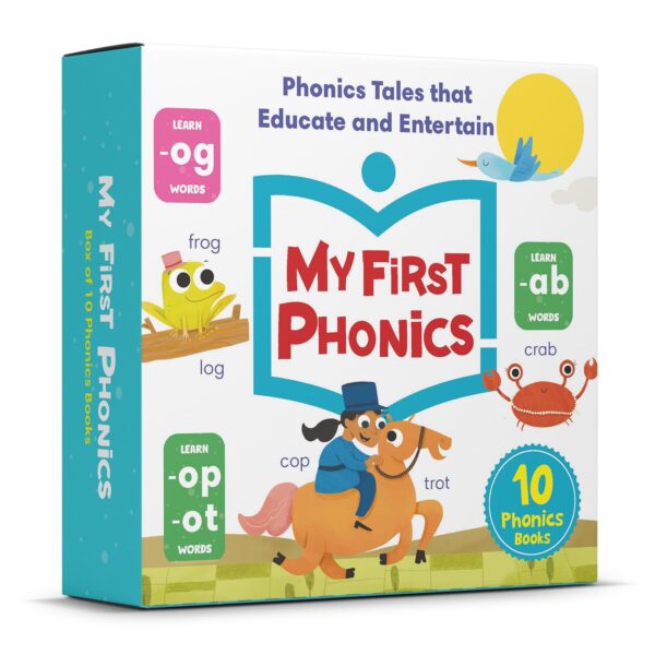 My First Phonics: Box Set of 10 books for Kids – Learn-to-Read Library| Sight Words, Rhyming Stories & CVC Word Practice | Early Reading Books for Toddlers, Preschool & Kindergarten (Age 2+)