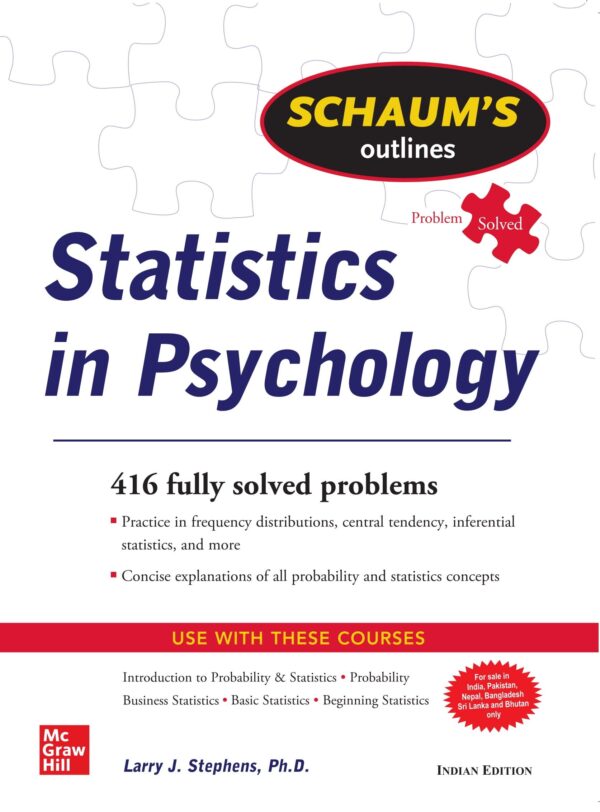 Schaums Outline Of Statistics In Psychology Problem Solved (Pb 2020)