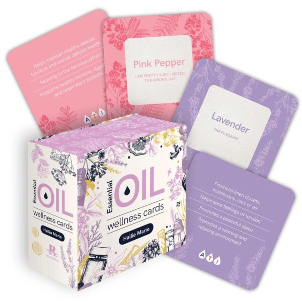 Essential Oil Wellness Cards: Wellness Advocate Edition, 61 Full-color Cards With Ring Hold