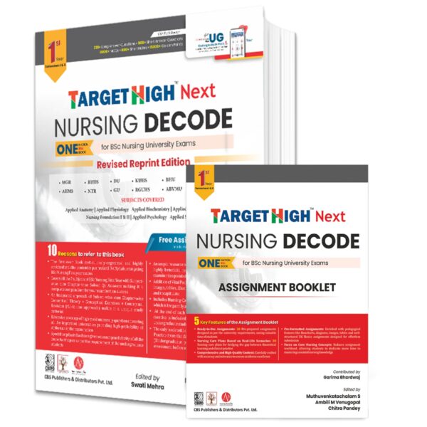 Target High Next Nursing Decode 1st Year for BSc Nursing University Exams + Free Assignment Booklet