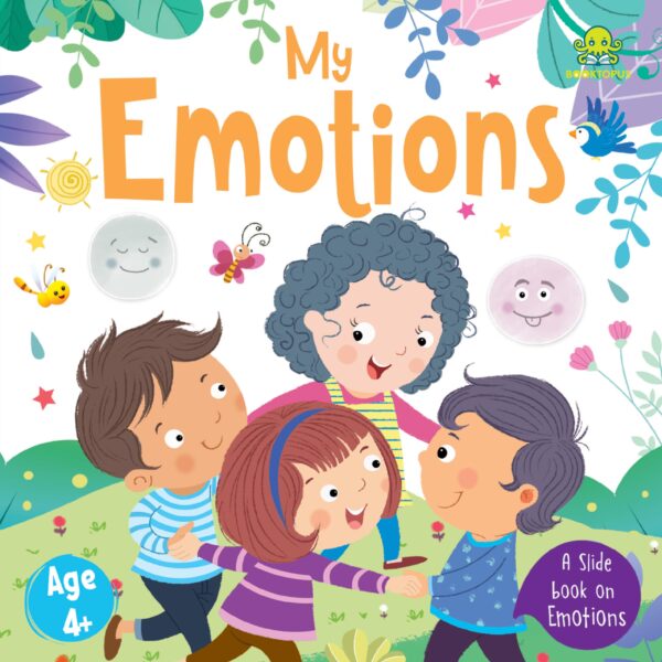 Booktopus Slide and Learn Board Book - My Emotions Emotional Learning Book - Interactive Books for Kids 4+ Years - Social Skills Development (Slide Board Book)