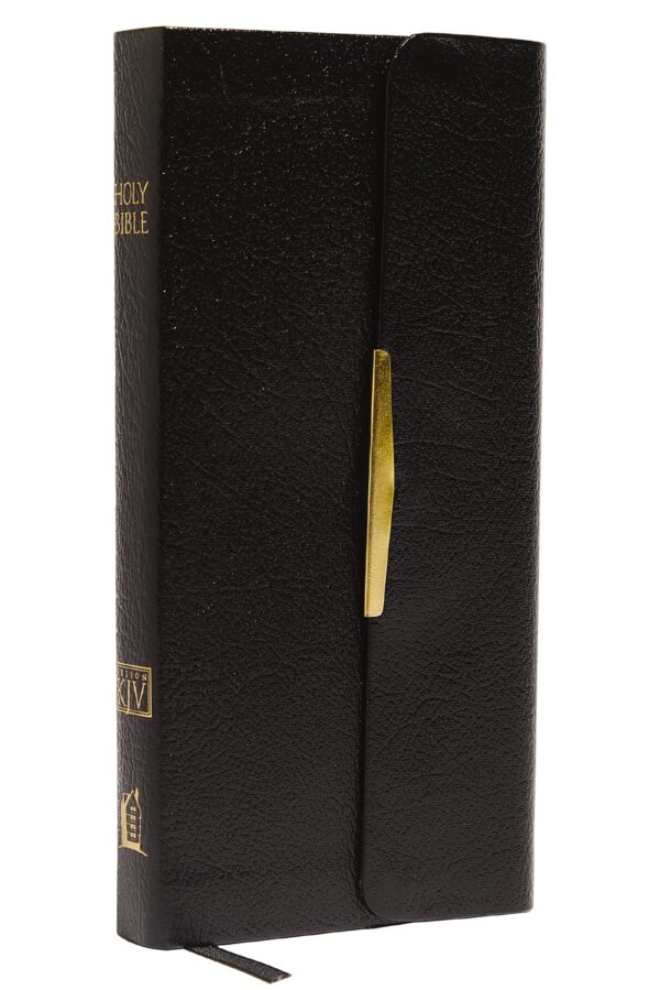 KJV, Checkbook Bible, Compact, Bonded Leather, Black, Wallet